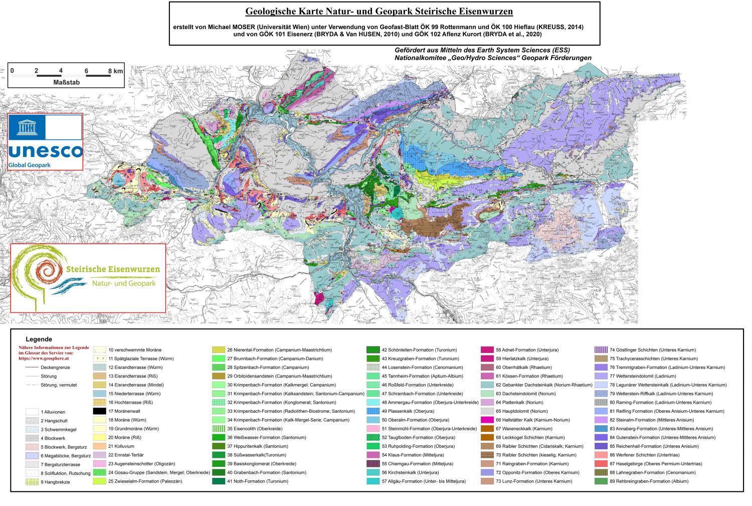 Geologische Karte Natur- & Geopark Steirische Eisenwurzen